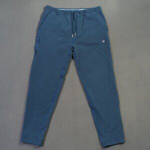 Mack Weldon Pants Men's XL Blue Ace Sweatpants Athleisure Stretch Drawstring